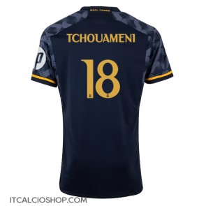 Real Madrid Aurelien Tchouameni #18 Seconda Maglia 2023-24 Manica Corta